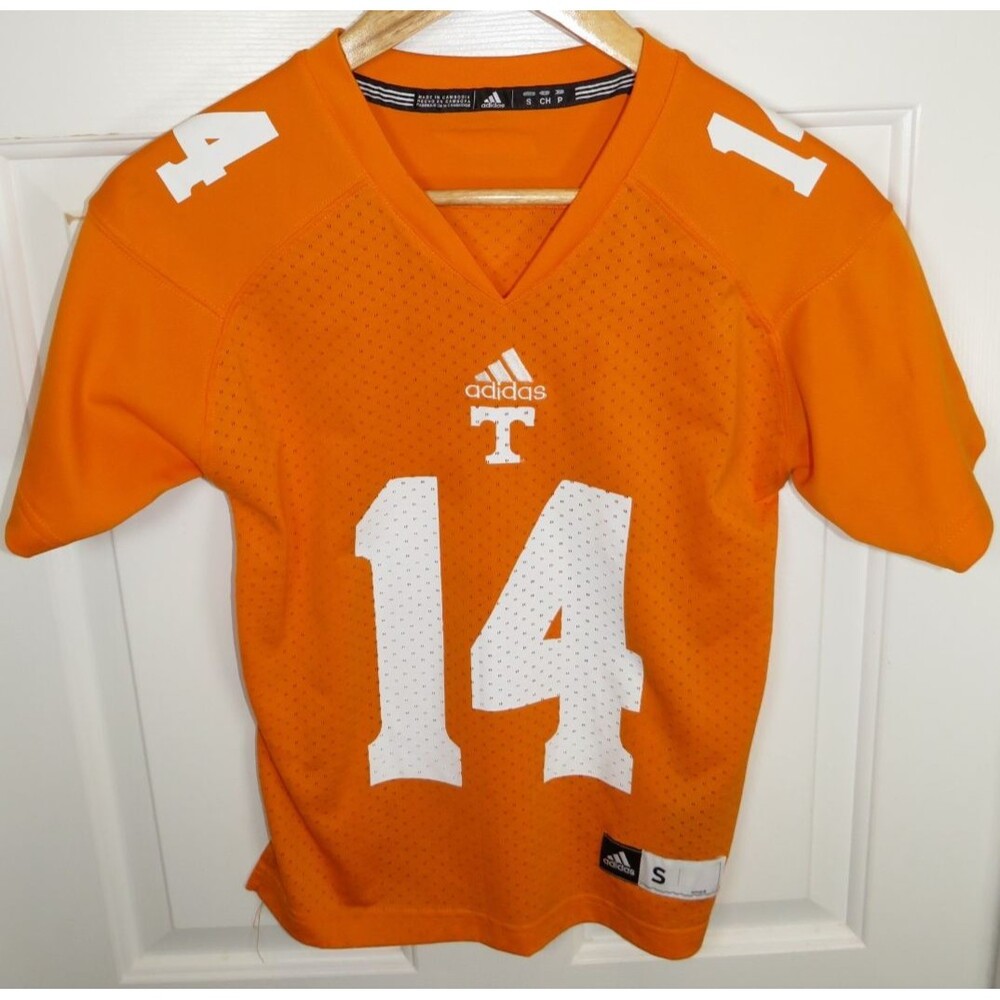 Adidas Tennessee Volunteers #14 Orange NCAA Football Jersey - Youth Small (8)